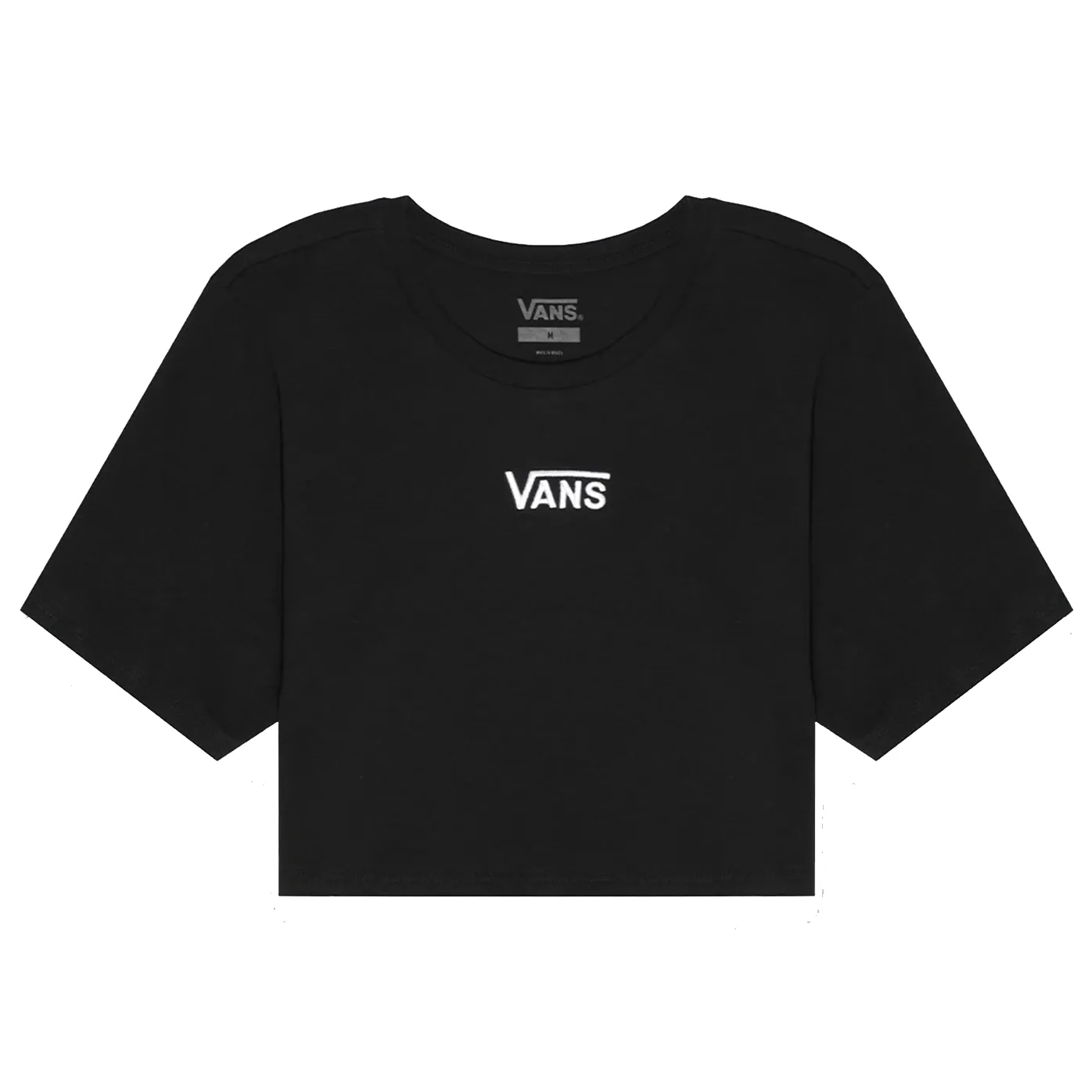 Blusa feminina Vans Flying V preta com logo bordado em destaque